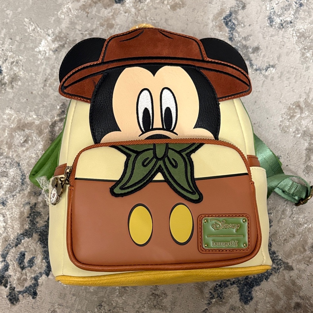 Loungefly Disney Mickey Mouse Backpack - Yellow and Brown